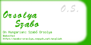 orsolya szabo business card