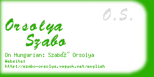 orsolya szabo business card